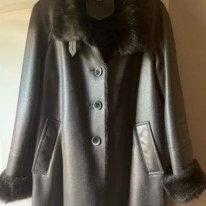Coldwater Creek Faux Fur Coat Jacket